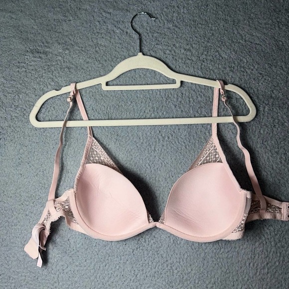 Victoria's Secret Bra Womens 32DD Pink Incredible Lightly Lined Plunge‎ Bra - Picture 4 of 9